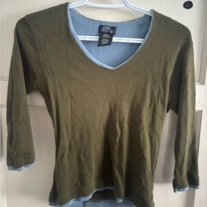 thrifted two colored long sleeve